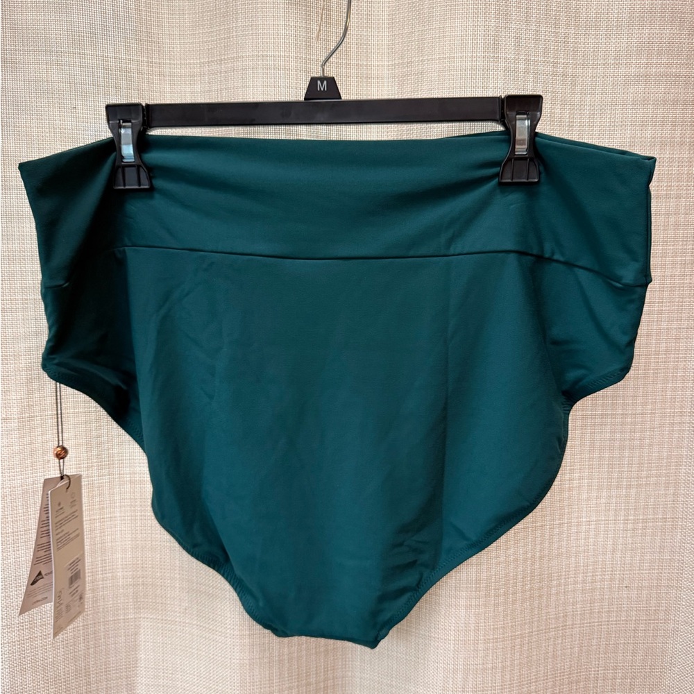 CALIA Wide Banded High Rise High Leg Swim Bottoms Sea Green Sz XXL NWT - Picture 5 of 11
